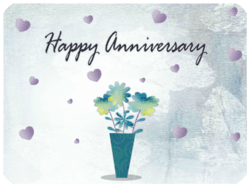 Anniversary Flowers Purple Hearts