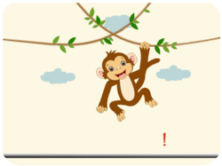 Playful Birthday Monkey Swinging