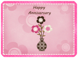Happy Anniversary Flower Vase