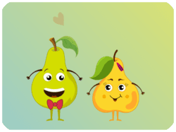 Cute Valentines Fruit Couple