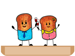 Cute Anniversary Toast Couple