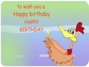 Happy Birthday Cartoon Bird