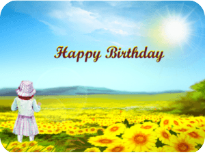 Happy Birthday Sunflower Field