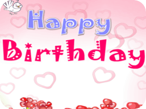 Birthday Hearts Pink Bird
