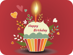 Birthday Cupcake Candle Hearts