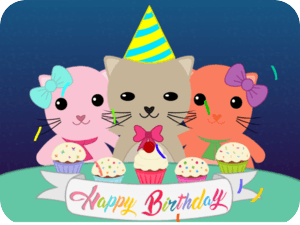 Birthday Party Cute Kittens