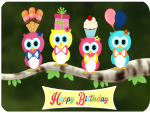 Birthday Owls Party Hats