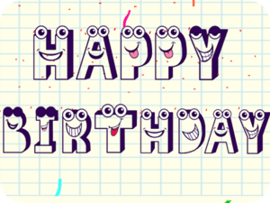 Happy Birthday Playful Characters