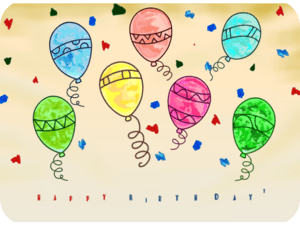 Birthday Colorful Balloons Celebration