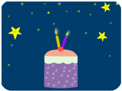 Birthday Cake Candles Stars