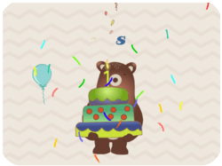 Birthday Bear Cake Celebration