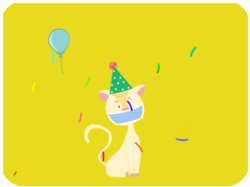 Birthday Party Cat Balloon