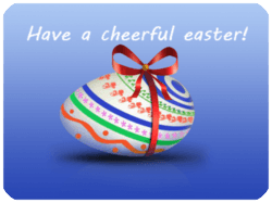 Cheerful Easter Decorated Egg