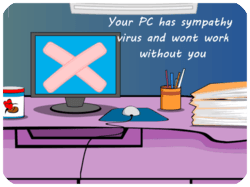 Sympathy Virus Computer Desk