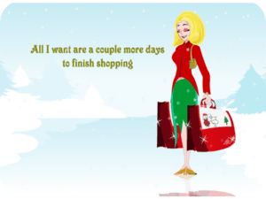Holiday Shopping Stressed Woman