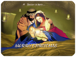 Merry Christmas Nativity Scene