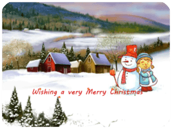 Merry Christmas Snowman Girl