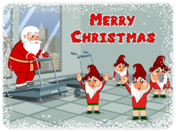 Santa Gym Christmas Elves