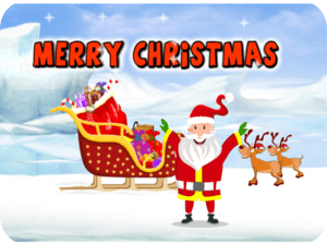 Christmas Santa Sleigh Reindeer