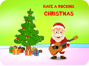 Rocking Christmas Santa Guitar