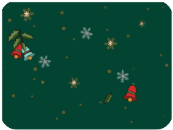 Christmas Bells Holly Snowflakes