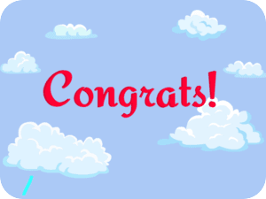 Congratulations Clouds Blue Sky