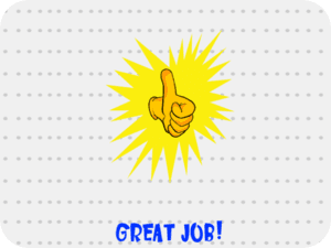 Great Job Yellow Thumbs Up
