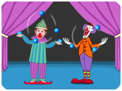 Funny Birthday Clowns Juggling