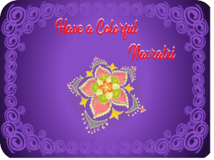 Colorful Navratri Flower Design