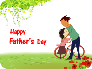Fathers Day Dad Daughter Bicycle