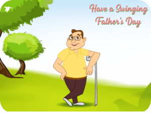 Swinging Fathers Day Golfing Dad