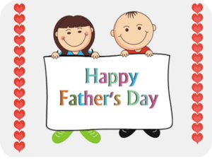 Fathers Day Kids Holding Sign