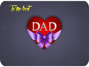 Fathers Day Heart Bow