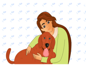 Happy Pet Love Girl Dog