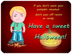 Halloween Angry Boy Pumpkin