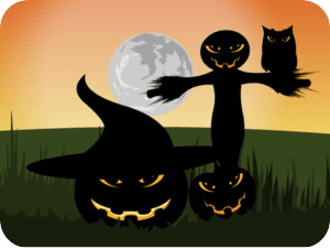 Halloween Scarecrow Pumpkins Owl
