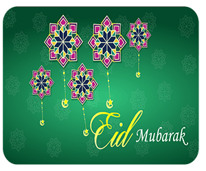 Eid Mubarak Colorful Lanterns