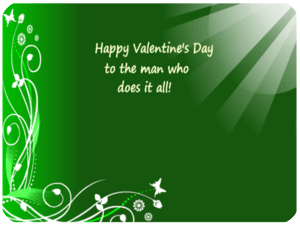 Valentines Day Green Floral