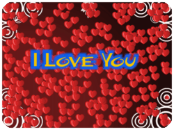 Valentine Hearts Red Background