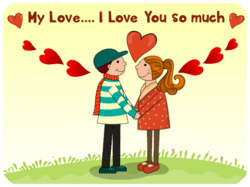 Romantic Valentines Couple Hearts