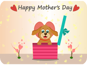 Happy Mothers Day Puppy Gift
