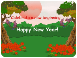 New Year Celebration Singing Birds