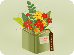 Thank You Teacher Flower Book