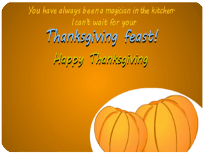 Thanksgiving Feast Orange Pumpkins