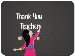 Thank You Teacher Girl Drawing