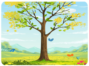 Spring Nature Tree Butterflies