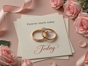 Wedding Gold Rings Roses