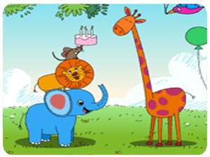 birthday party animals elephant giraffe