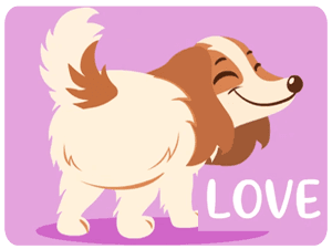 Cute Love Dog Smiling