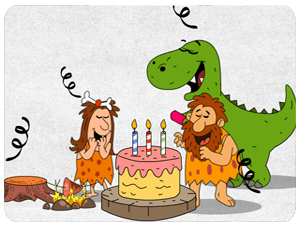Birthday party dinosaur